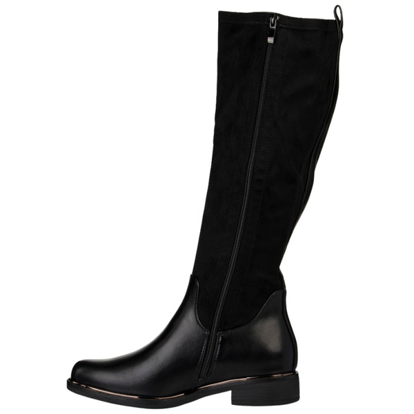 Czarne Kozaki damskie na obcasie damskie Filippo DKZ7332/25 BK ocieplone 