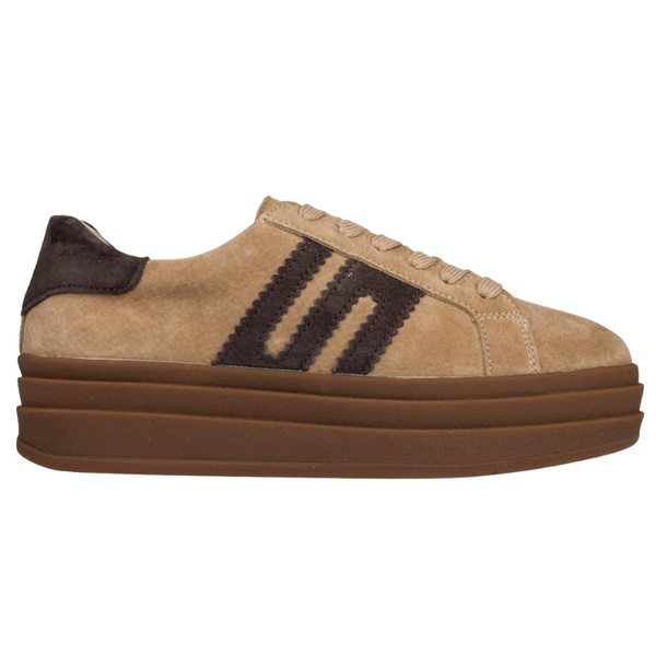 Beżowe sneakersy zamszowe Venezia V408-00392 skórzane sportowe