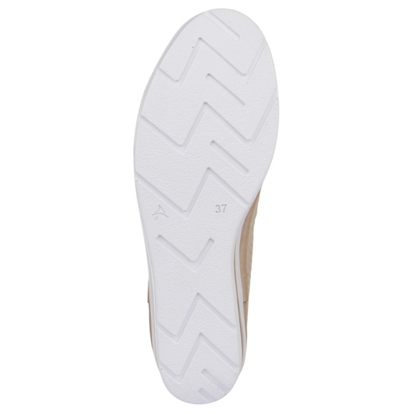 Ażurowe półbuty na koturnie T. Sokolski AMI W26-150 BEIGE beżowe skórzane