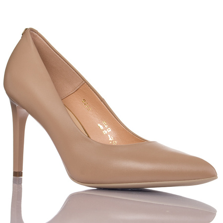 Szpilki damskie Sala 9111/2073 beż skóra