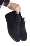 Sneakersy materiałowe damskie Potocki 16329BK czarne buty sportowe