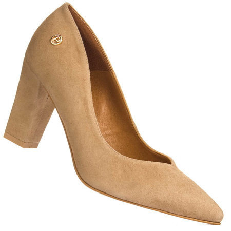 Czółenka damskie Prestige 2106/OBL nat-zamsz