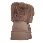 Śniegowce damskie mukluki Big Star SS274114 beżowe ciepłe z futerkiem