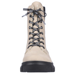 Beżowe Botki workery damskie Rieker X3414-60 ciepłe zimowe ocieplone