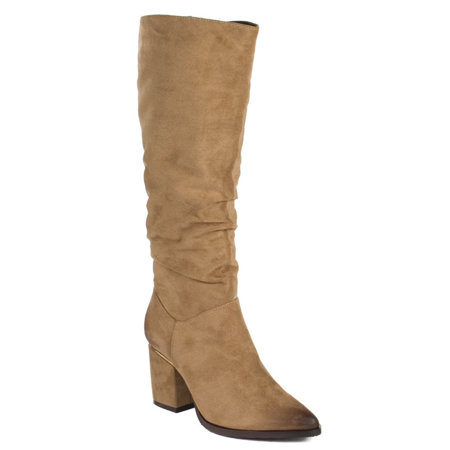 Kozaki damskie Potocki 22-12144BG beżowy