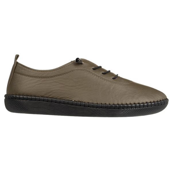 Zielone półbuty skórzane T. Sokolski 2023 Khaki wiązane buty damskie