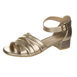 Złote sandały damskie Caprice 28201-44 959 na płaskim obcasie