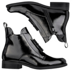 Eleganckie Botki lakierowane S.Barski HY52-525 czarne ocieplone