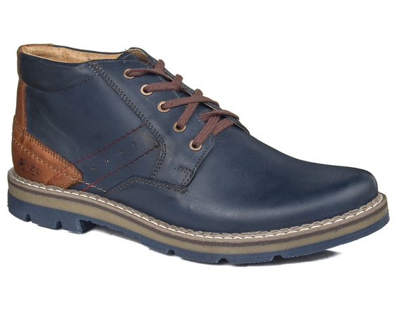 Trzewiki męskie Enzo Peruzzi 676/81 granat