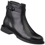 Czarne eleganckie botki damskie Filippo DBT7357/25 BK skórzane ocieplone