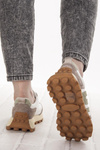 Sneakersy damskie Filippo DP6743/25 WH BE skórzane biało beżowe
