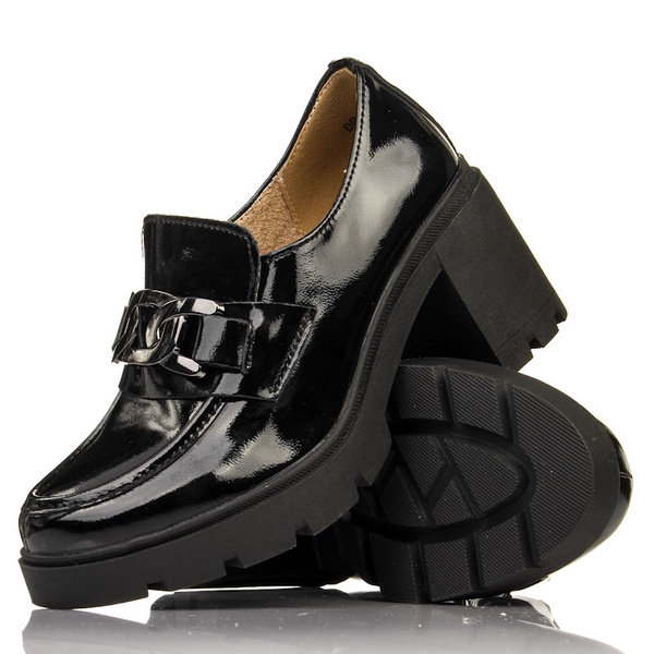 Półbuty na obcasie Filippo DP 4785/23 BK L 