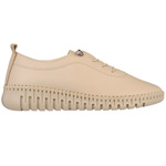 Skórzane półbuty na platformie T. Sokolski 4000 Beige beżowe wiązane