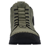 Zielone Botki trzewiki damskie Rieker 44550-54 ciepłe zimowe wsuwane