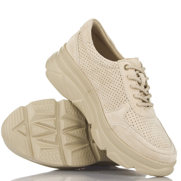 Sneakersy Filippo DP2138 BE beżowe skórzane