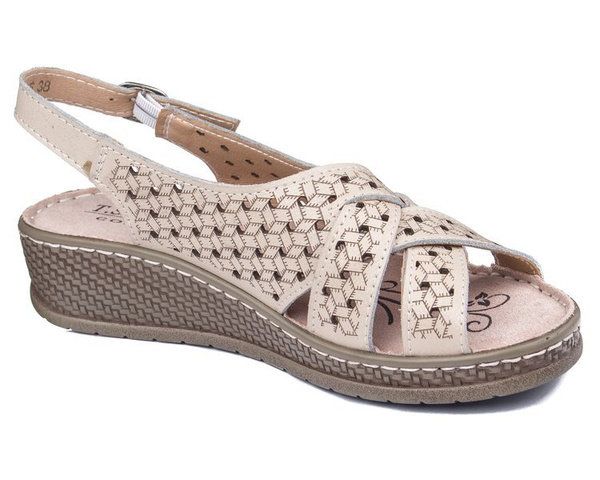 Sandały T.SOKOLSKI LIN L20-13 Beige beżowe
