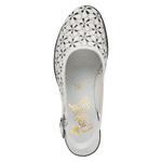 Sandały skórzane Rieker 40981-80 white