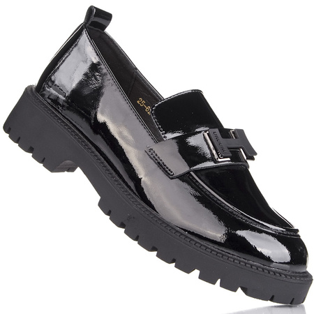 Półbuty damskie Vinceza 62187 czarne skóra