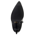 Botki na szpilce Venezia V428-00678-14BLA czarne skórzane wysokie