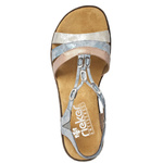 Sandały damskie Rieker V36G4-40 bleu kombi niebieskie wygodne lekkie