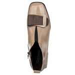 Botki lakierowane damskie Artiker 57C1035 beżowe skórzane ocieplone