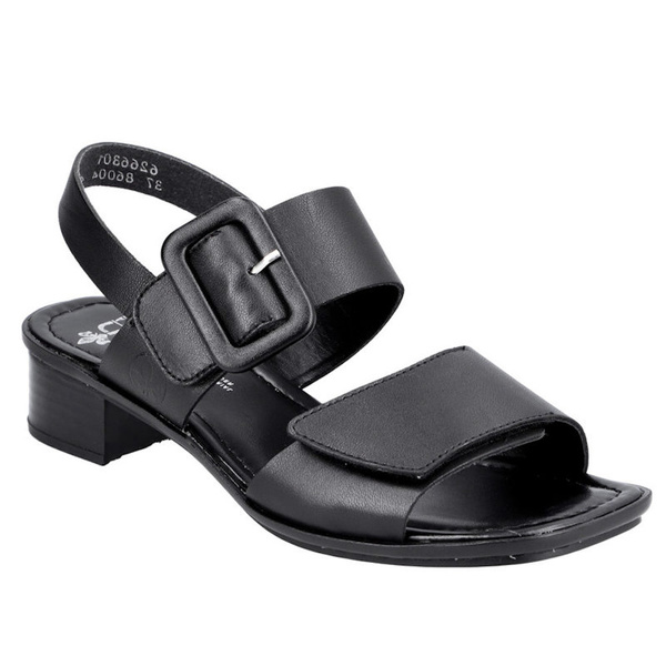 Sandały skórzane Rieker 62663-01 black