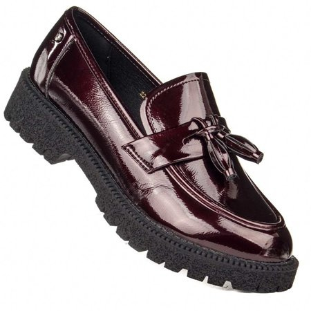 Półbuty damskie Potocki 22-21065BDP bordowy