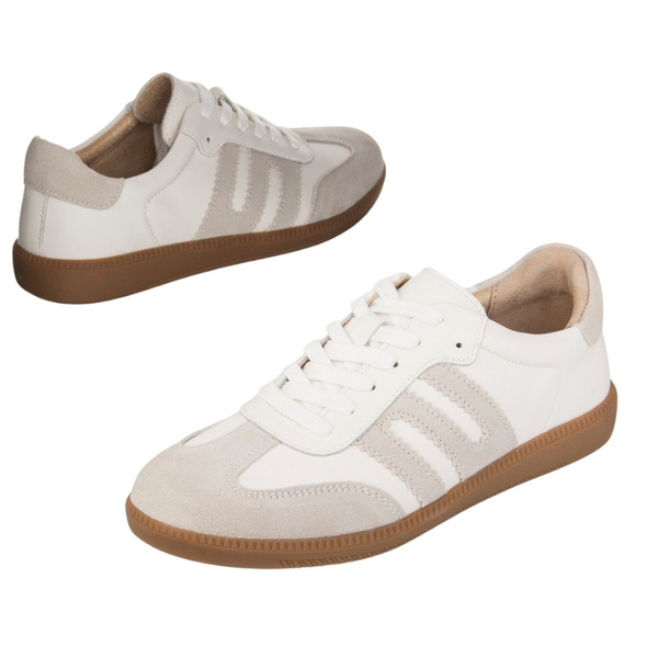 Białe sneakersy sportowe damskie Filippo DP7492/25 WH skórzane