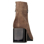 Zamszowe botki damskie Potocki 12743KH beżowe ocieplone wygodne