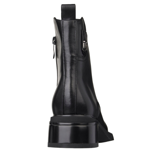 Skórzane trzewiki damskie Filippo DBT7369/25 BK czarne ocieplone