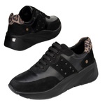 Czarne Sneakersy damskie Maciejka P7239-01 czarne skórzane sportowe
