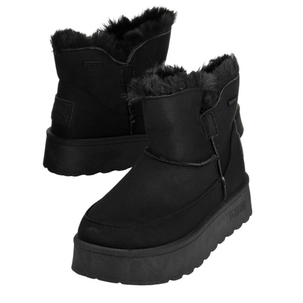 Śniegowce damskie mukluki Big Star SS274116 czarne ciepłe z futerkiem