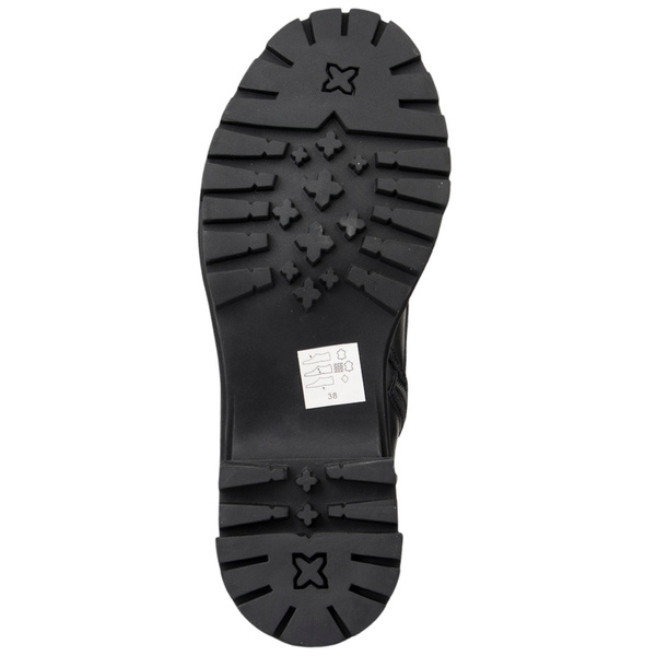 Skórzane trzewiki damskie Filippo DBT7133/25 BK czarne z motylkiem