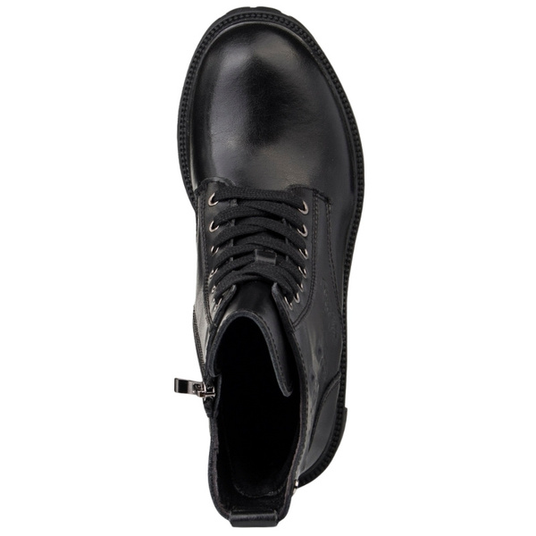 Skórzane trzewiki damskie Filippo DBT7133/25 BK czarne z motylkiem