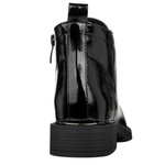 Eleganckie Botki lakierowane S.Barski HY52-506 czarne ocieplone
