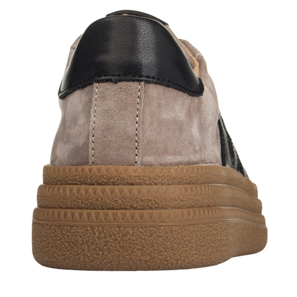 Beżowe sneakersy na platformie damskie Filippo 7114/25 TP skórzane