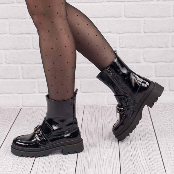 Botki damskie Nessi 22359 czarny 711