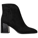 Zamszowe Botki damskie D&A S.Barski MR52-131 czarne ocieplone