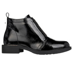 Eleganckie Botki lakierowane S.Barski HY52-506 czarne ocieplone