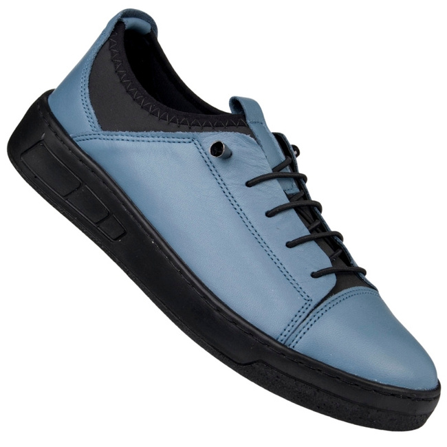 Półbuty damskie skórzane T. SOKOLSKI AMI W26-151 BLUE niebieskiE