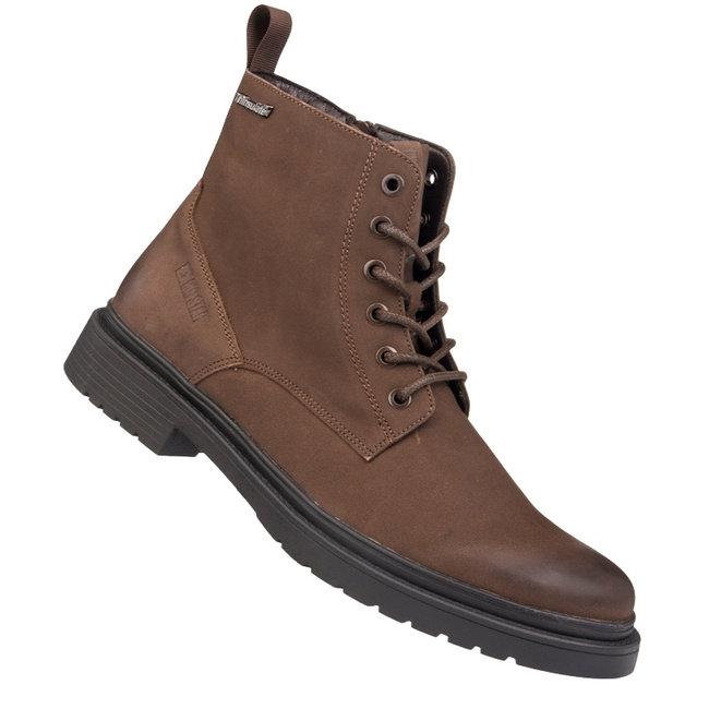 Botki trapery męskie Big Star OO174149 brązowe ocieplone zimowe