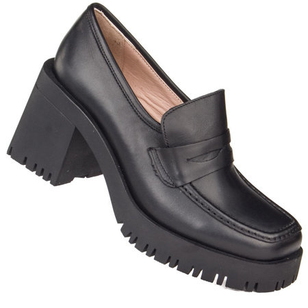 Półbuty na klocku Venezia 043104A01D black
