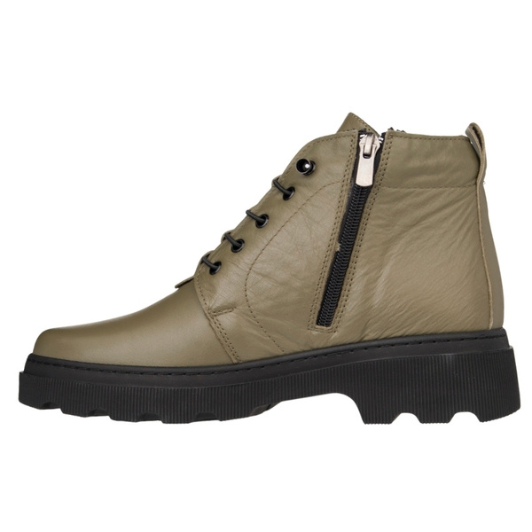 Skórzane Trzewiki T.Sokolski OG 2896 Khaki zielone gruba podeszwa