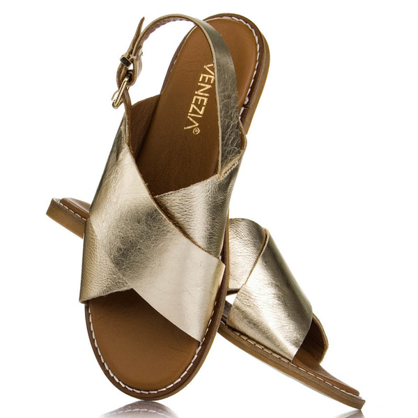 Sandały damskie Venezia MRZ10904 gold złote