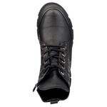 Botki czarne damskie skórzane Artiker 57C2179 ocieplane trzewiki zimowe