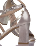 Złote sandałki skórzane damskie Kotyl 4317 złoty ef buty ślubne