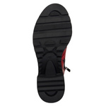 Czerwone Botki skórzne damskie Artiker 53C1123 red zimowe