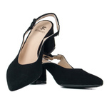 Sandałki skórzane Kordel 2327 czarny welur