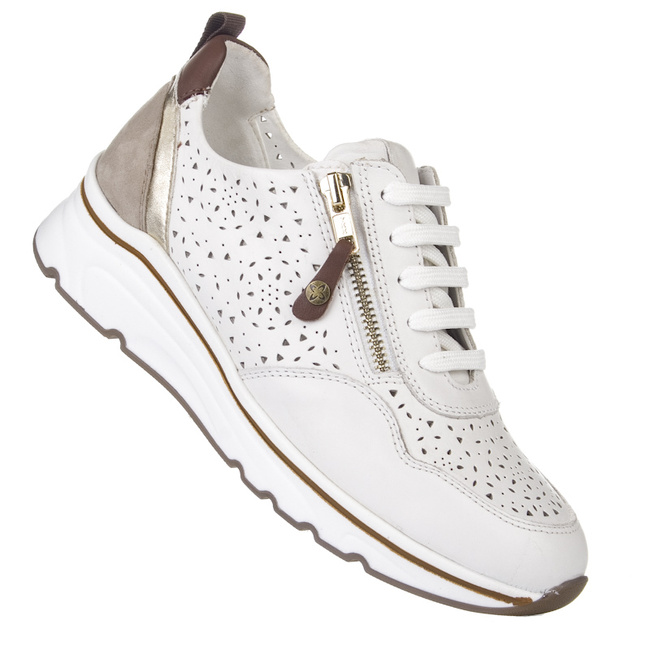 Sneakersy na koturnie damskie Maciejka P6807-11 białe buty wiosenne