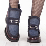 Botki damskie Maciejka 06747-23 bordo granat skórzane wygodne zimowe